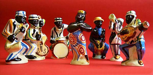 Seven Piece Jazz Band and Singer figurines by Orioli - Sold